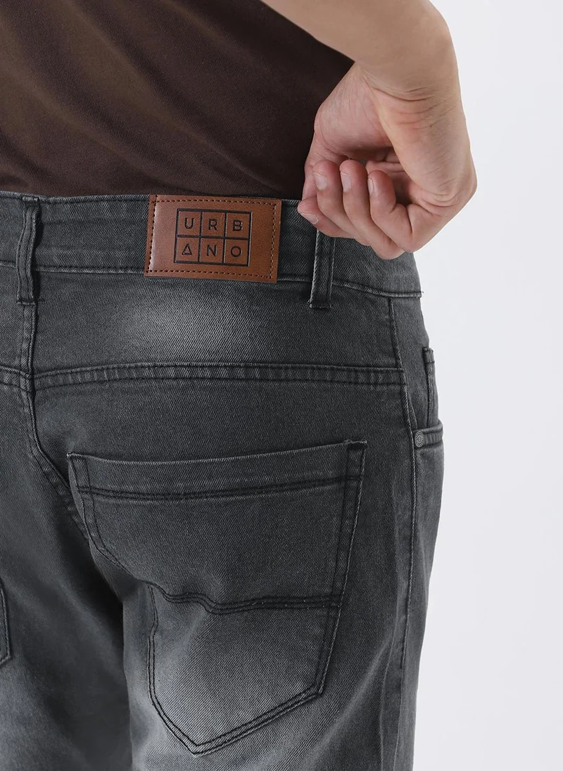 Urbano Fashion  Urbano Fashion Men's Grey Slim Fit Stretch Jeans for Men | Best Price UAE